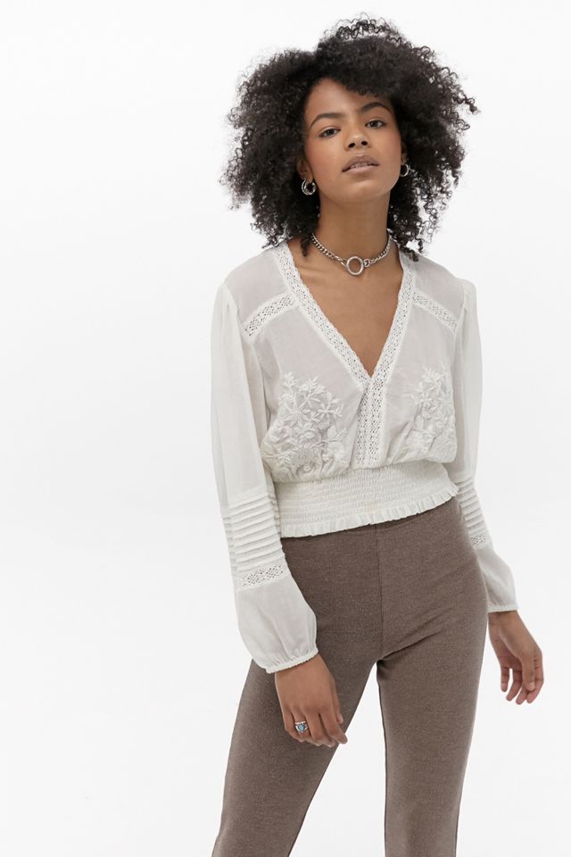 UO Serena Floral Broderie Blouse #4