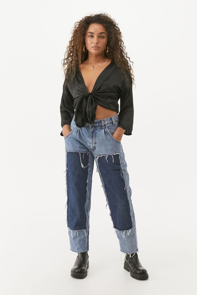 UO Nicole Satin Tie-Front Top #2