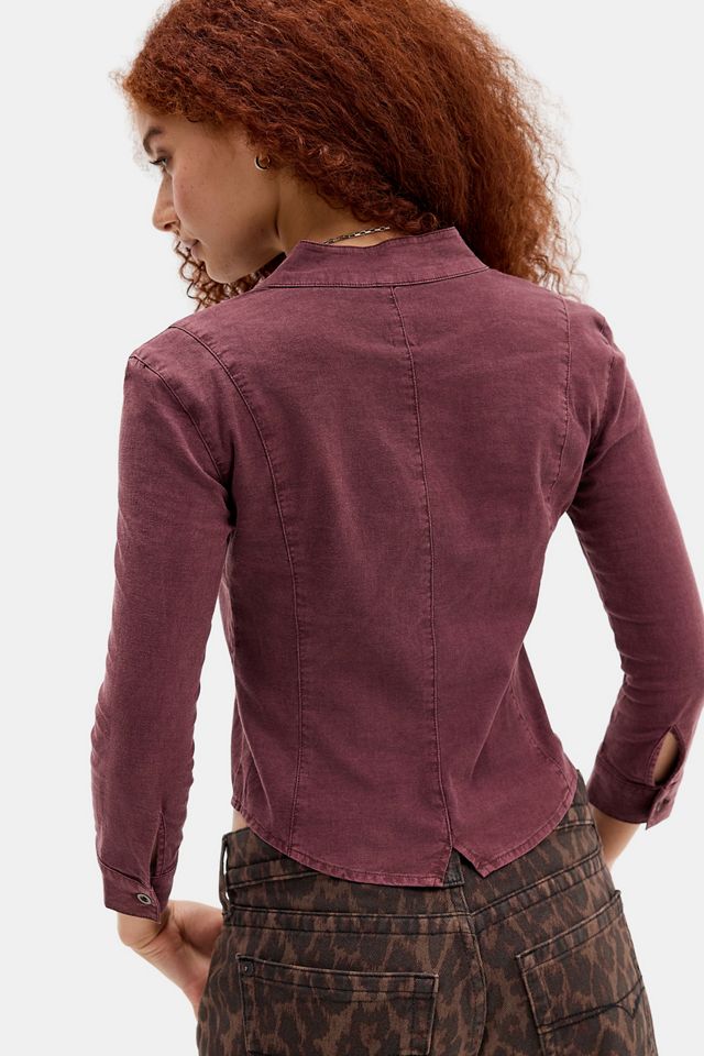 BDG Milo 3/4 Sleeve Soft Military Shirt #3