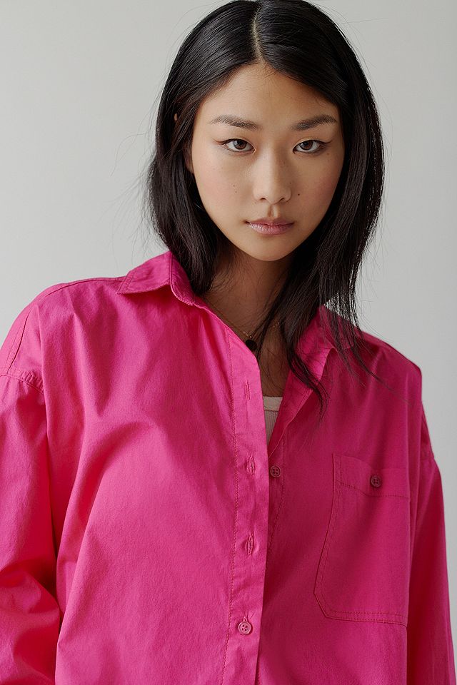 BDG Clean Oversized Button-Through Shirt | Urban Outfitters UK