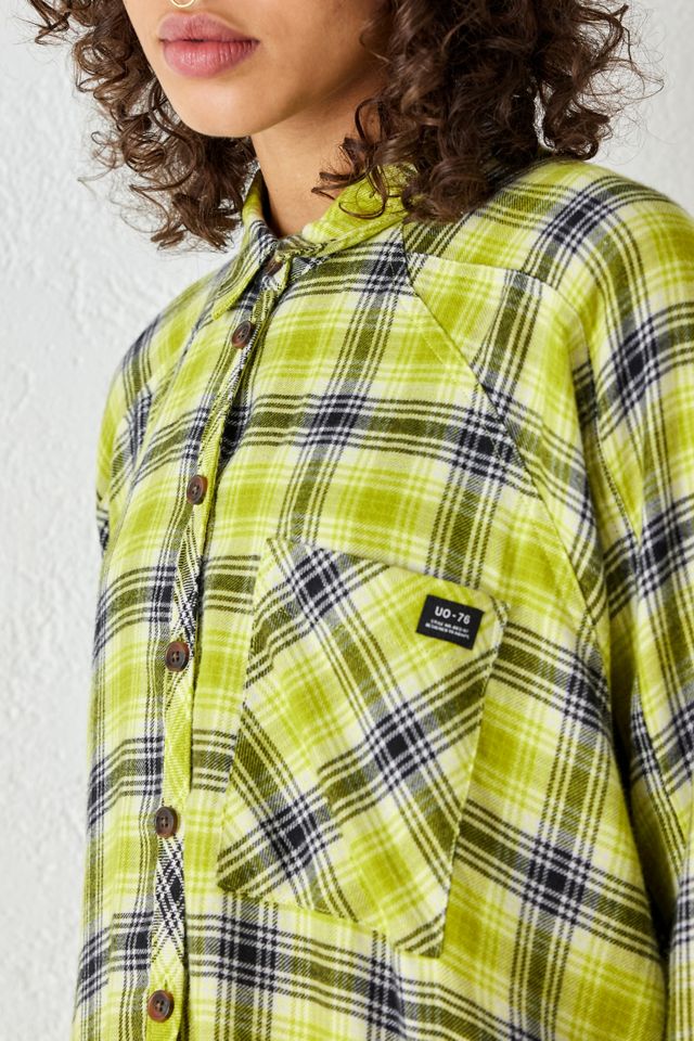 UO Lime Brendan Flannel Shirt #3