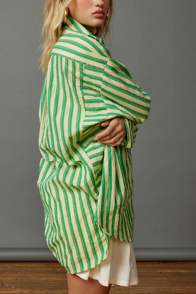 BDG Ryanne Crinkle Striped Shirt  #2