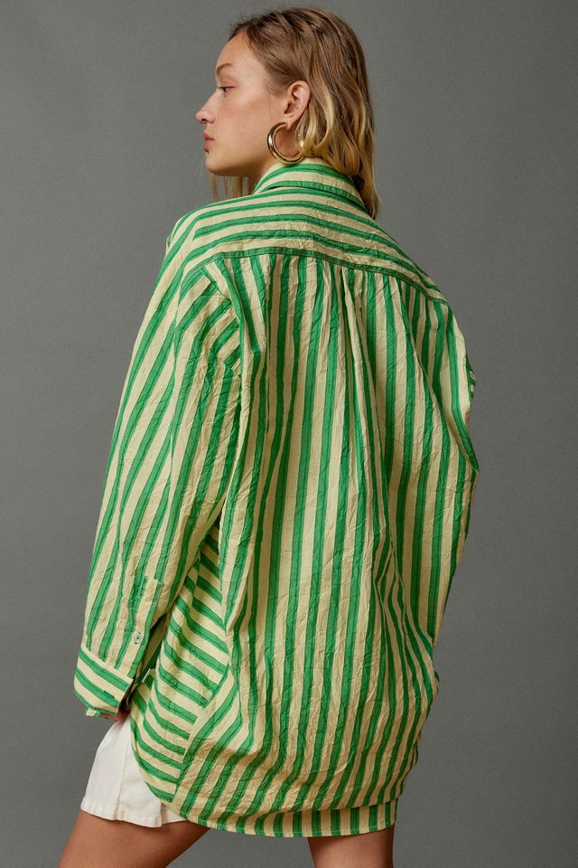 BDG Ryanne Crinkle Striped Shirt  #3