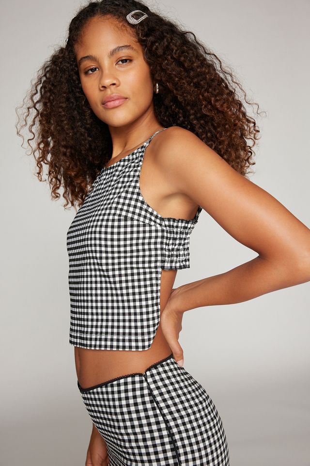 Kimchi Blue Little Lies Gingham Apron Top #2