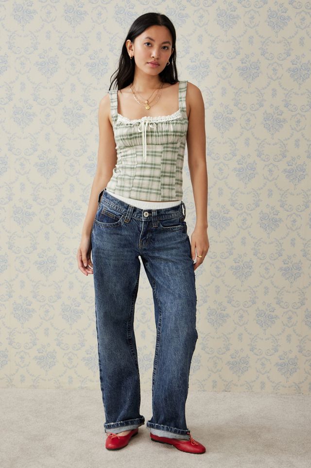 Kimchi Blue Lennon Check Linen Cami Top #2