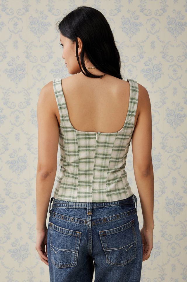 Kimchi Blue Lennon Check Linen Cami Top #3