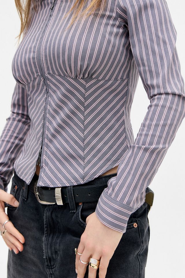Silence + Noise Hailey Zip Through Shirt #2