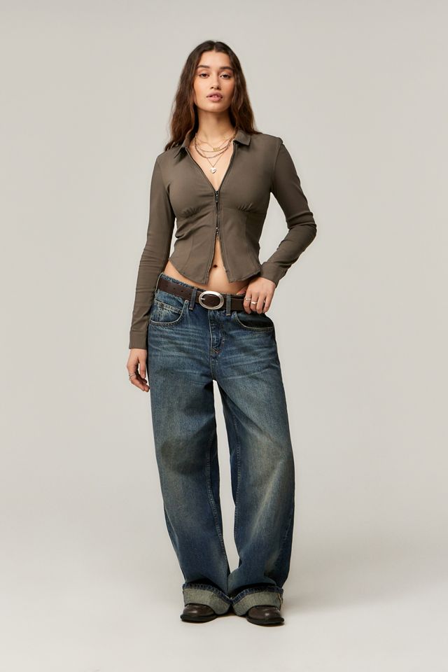 Silence + Noise Hailey Zip Through Shirt #2