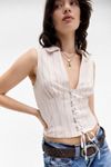 Kimchi Blue Leila Lace-Up Sleeveless Top