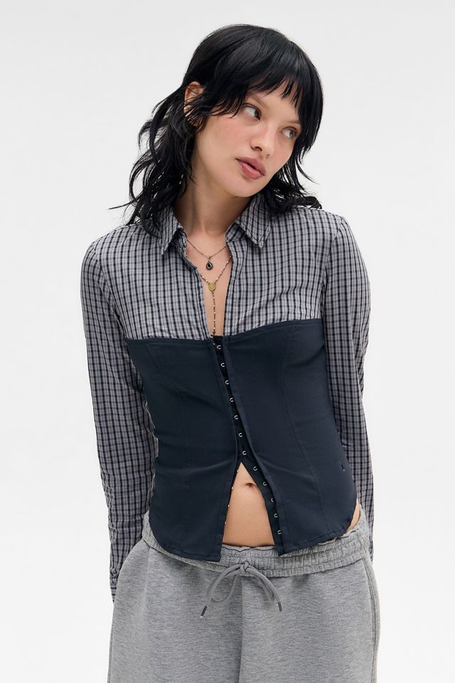 Silence + Noise Lila Hybrid Long Sleeve Top #1