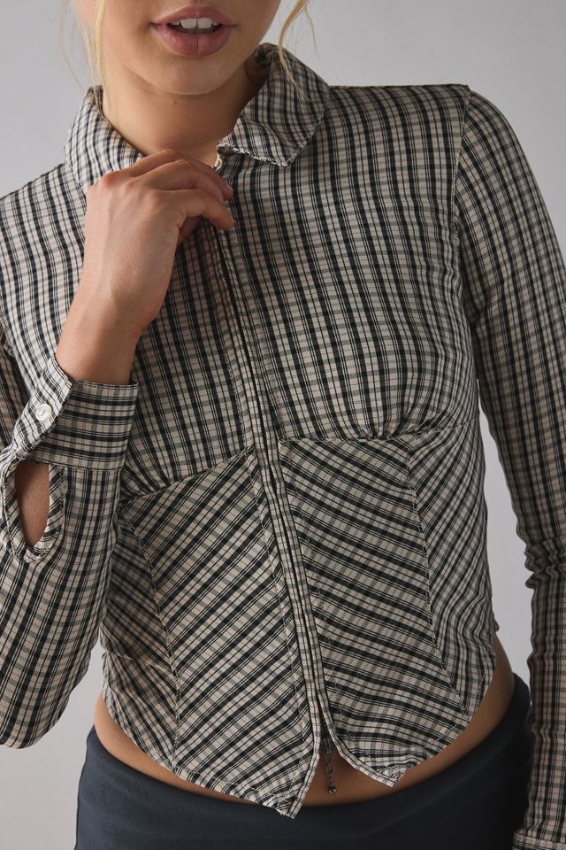 Chemise ajustée à manches longues UO Hailey #1