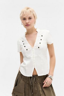 Chemise militaire souple Milo BDG avec détails de boutons