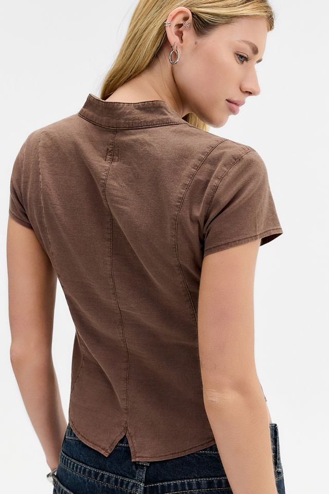 BDG Milo Soft Military Button Detail Shirt #3
