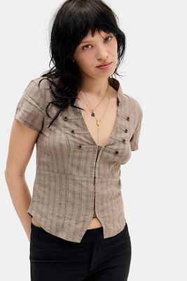 Jaded London Blue Atom Checked Shirt | Urban Outfitters UK
