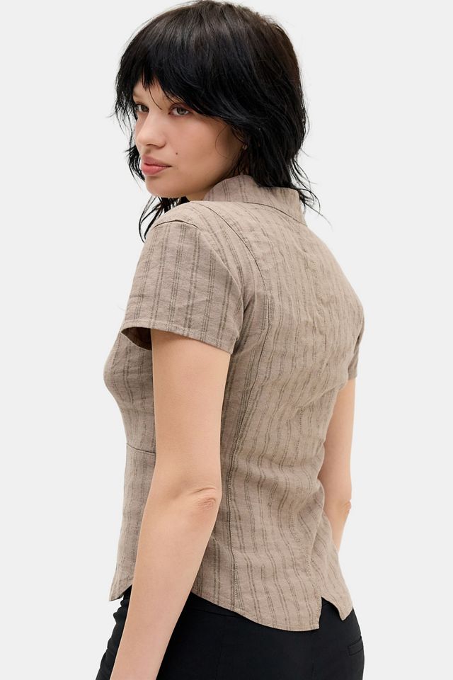 Camisa BDG Milo Militar Suave con Detalle de Botones #3