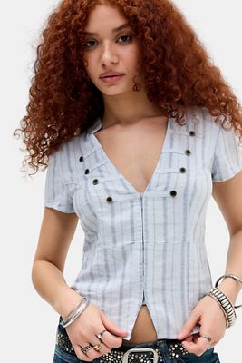 BDG Milo Soft Utility Button Detail Shirt