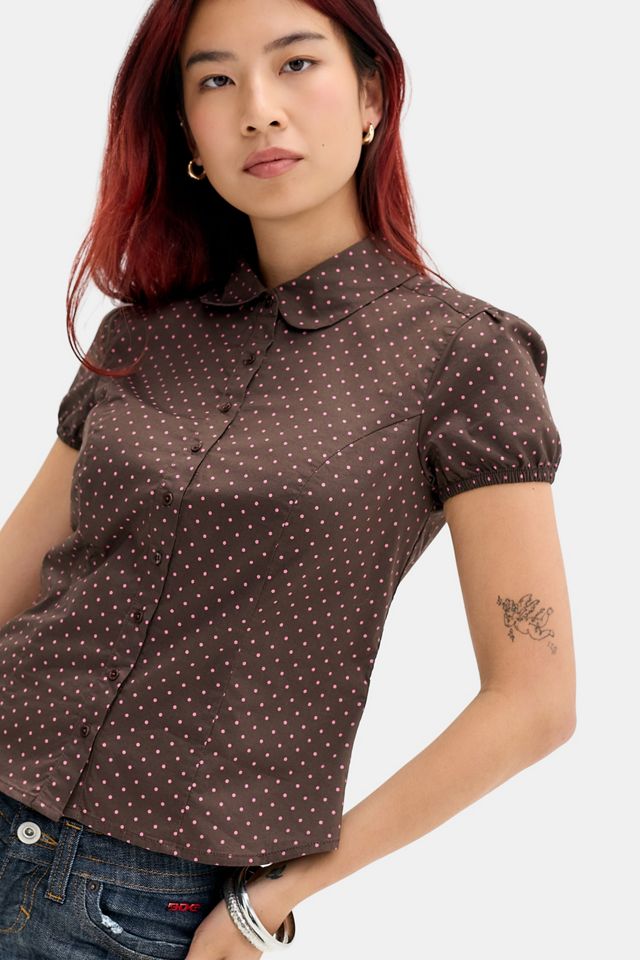 Camicia con Colletto Tondo Clover Kimchi Blue #1