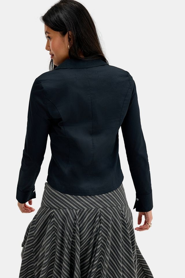 Silence + Noise Vix Poplin Asymmetric Shirt #3