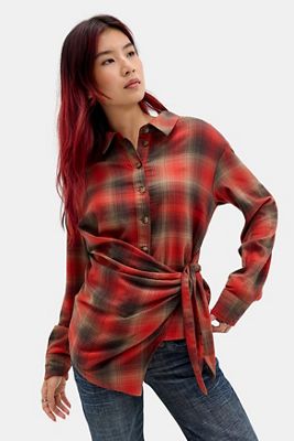 Camicia BDG Luca a Quadri con Laccio Laterale