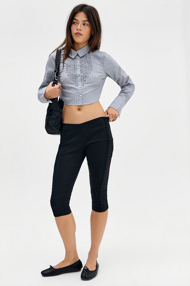 BDG Primrose Streifen Cropped Hemd #1