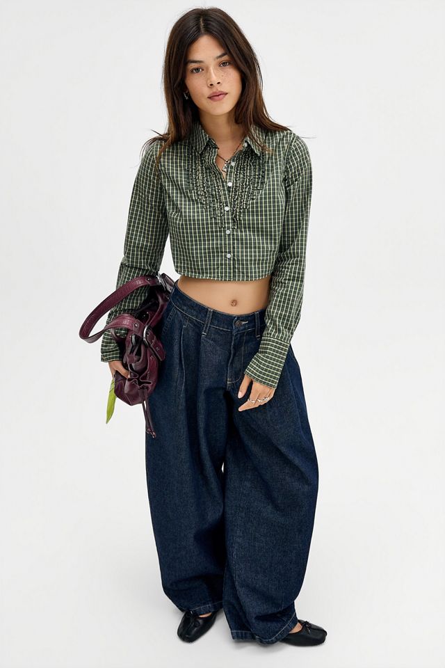 BDG Primrose Streifen Cropped Hemd #1