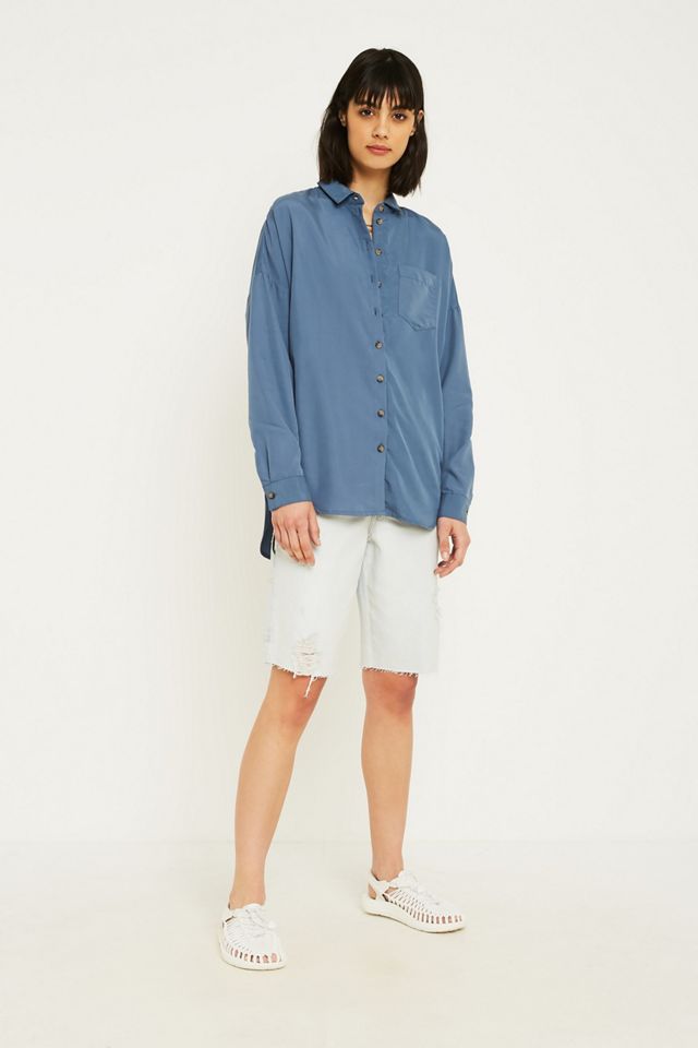 Urban Mystique Oversized Tunic Shirt, Black