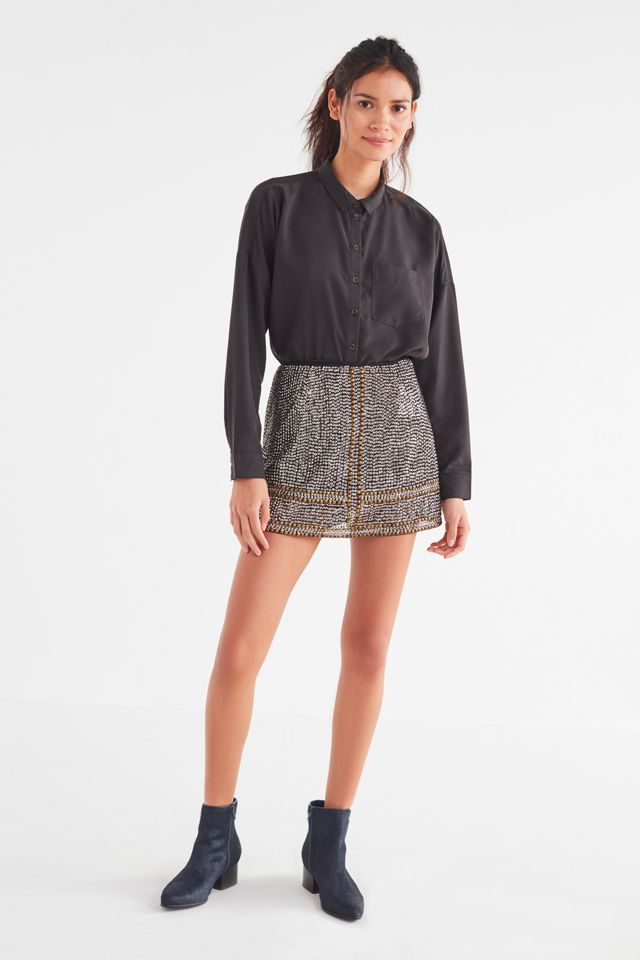UO Draper túnica botones camisa delantera #2