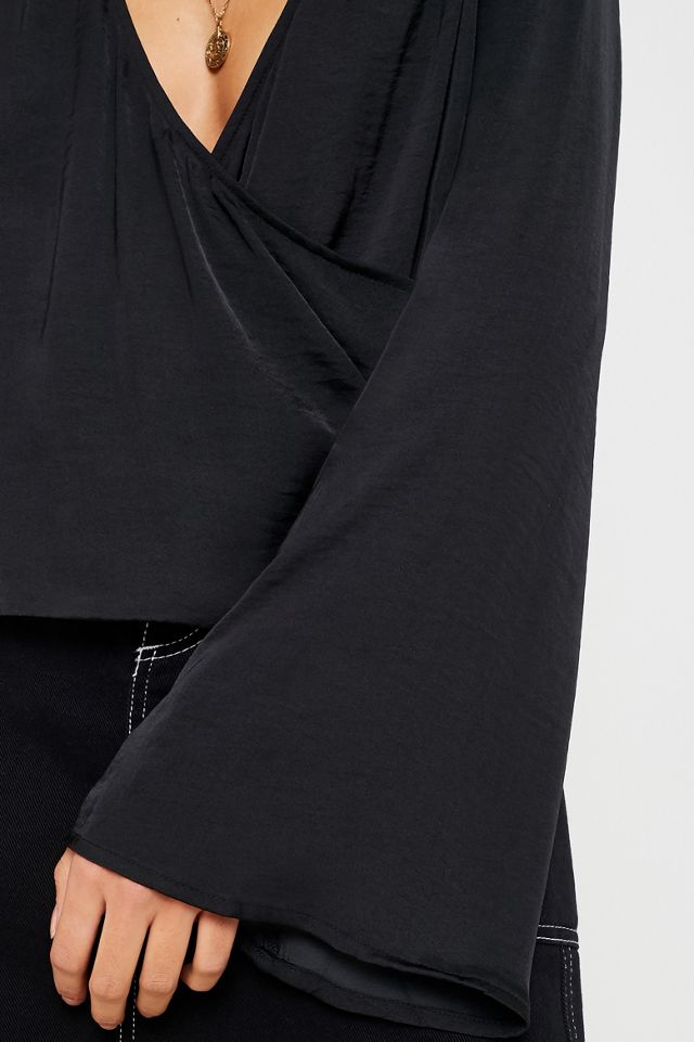 UO Satin Wrap Blouse #5
