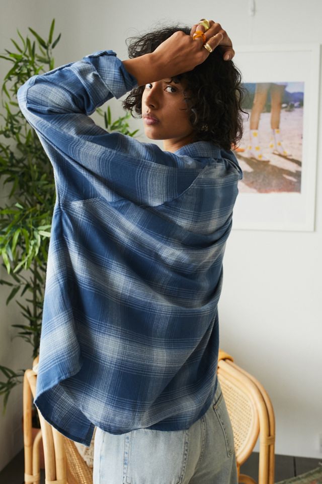 UO - Chemise en flanelle Brendan ton sur ton bleue #2