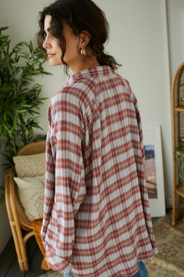 UO Borgogna & Blue Brendan Flannel Shirt #3