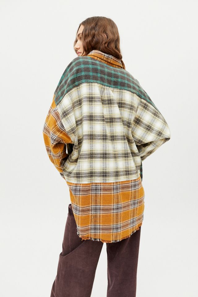 BDG – Patchwork-Flanellhemd „Ted“ in Braun #1