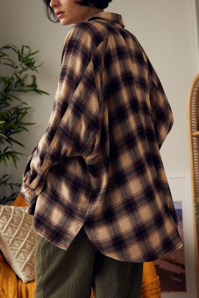 urban outfitters flannel hoodie