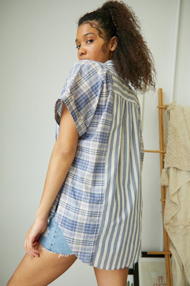 BDG Spliced Button-Down Shirt #1