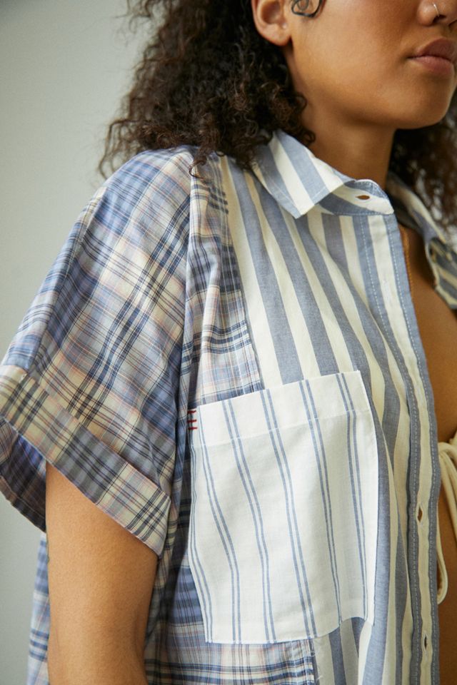 BDG Spliced Button-Down Shirt #3