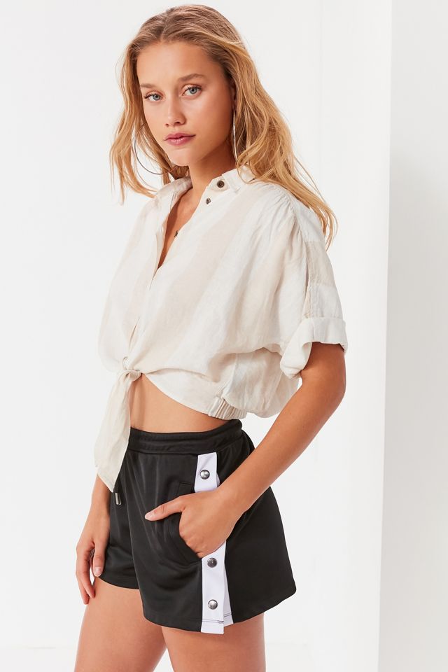 UO Jena Tie-Front Striped Blouse #3