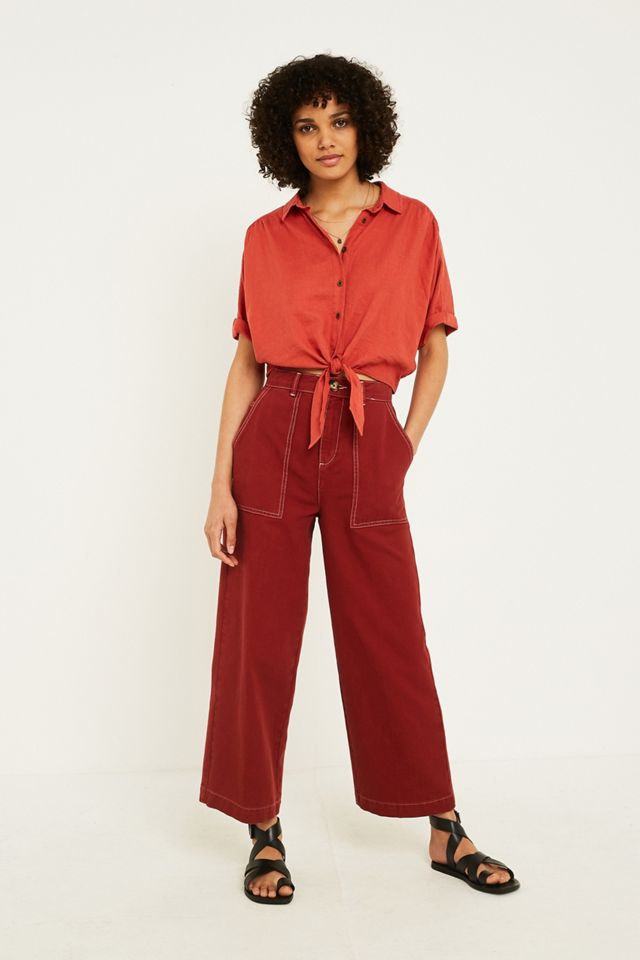 UO Jena Camicia Rossa Cravatta Frontale #2