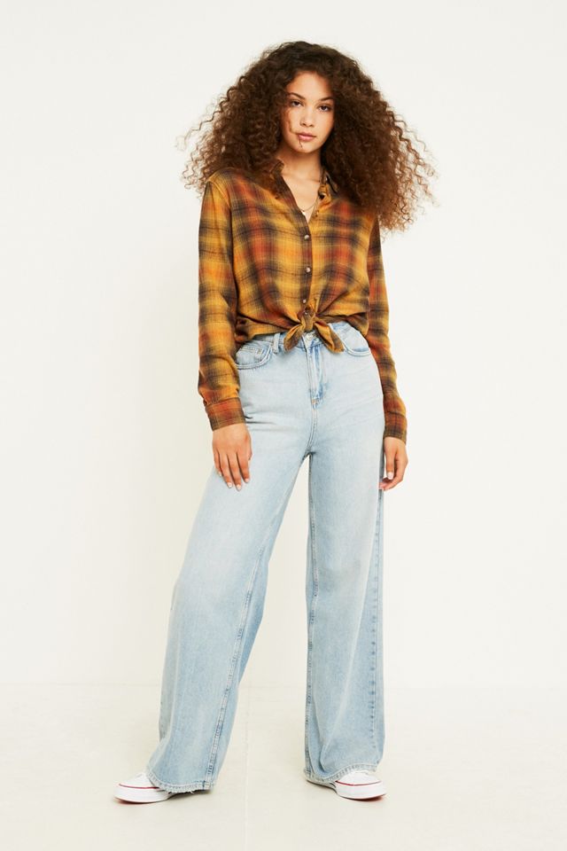 UO Eli Perfect Button-Through Flannel Shirt #4