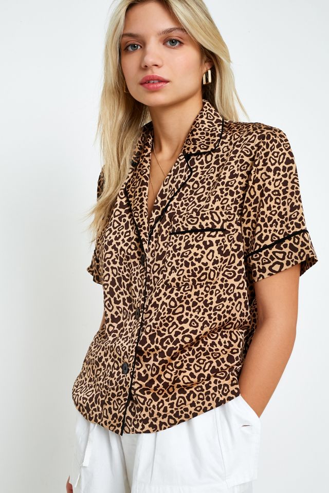 UO Animal Print PJ Top