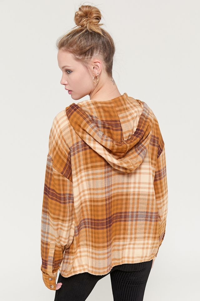 UO Alex Popover Check Sudadera con capucha de franela #2