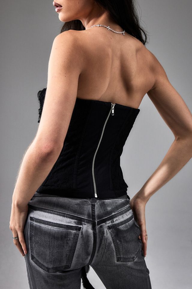 Light Before Dark Isotta Ruffle Hem Tube Top #3