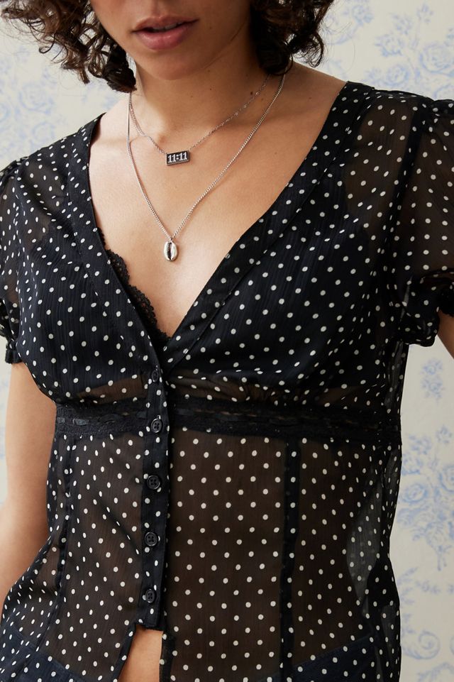 Kimchi Blue Tilly Polka Dot Blouse #1