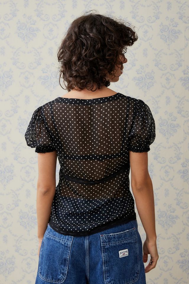Kimchi Blue Tilly Polka Dot Blouse #3