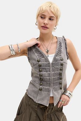 Haut militaire Megan Kimchi Blue
