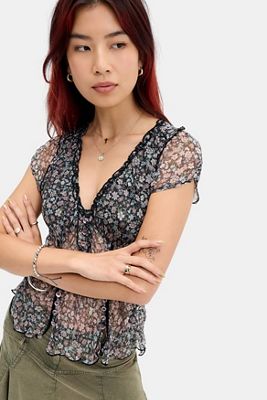 Blusa de Té de Gasa Kate Kimchi Blue