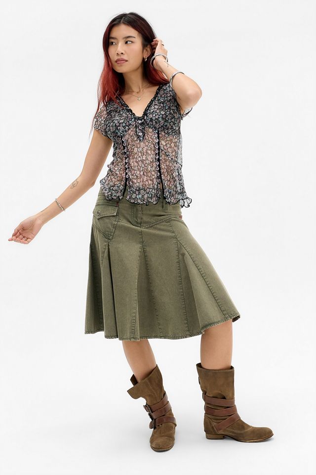 Kimchi Blue Kate Chiffon Tea Blouse #1