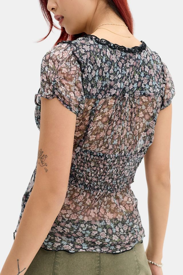 Kimchi Blue Kate Chiffon Tea Blouse #3