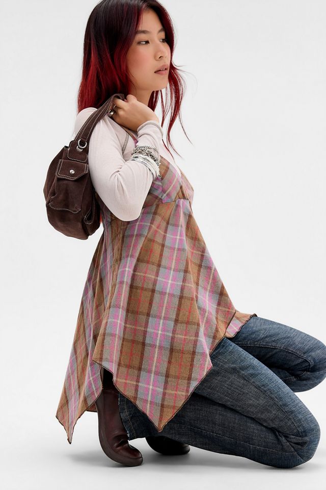 BDG Carmen Kariertes Top mit asymmetrischem Saum #2
