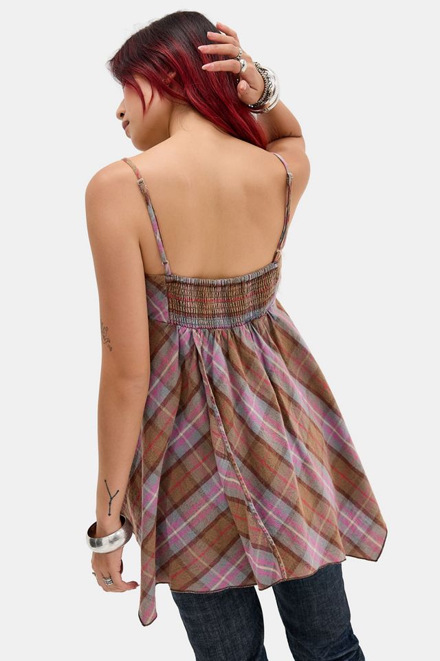 BDG Carmen Kariertes Top mit asymmetrischem Saum #3