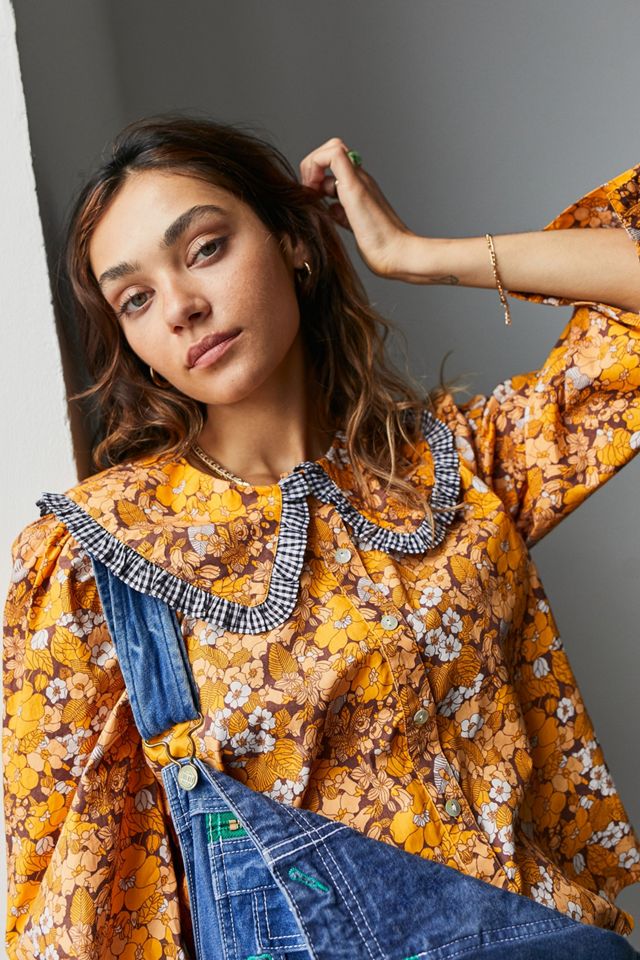 UO – Geblümte Bluse „Quinn“ mit Kragen im Stil der 70er #2