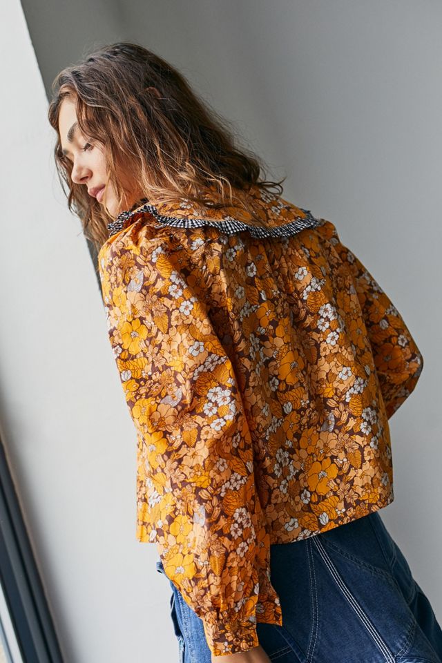 UO – Geblümte Bluse „Quinn“ mit Kragen im Stil der 70er #3